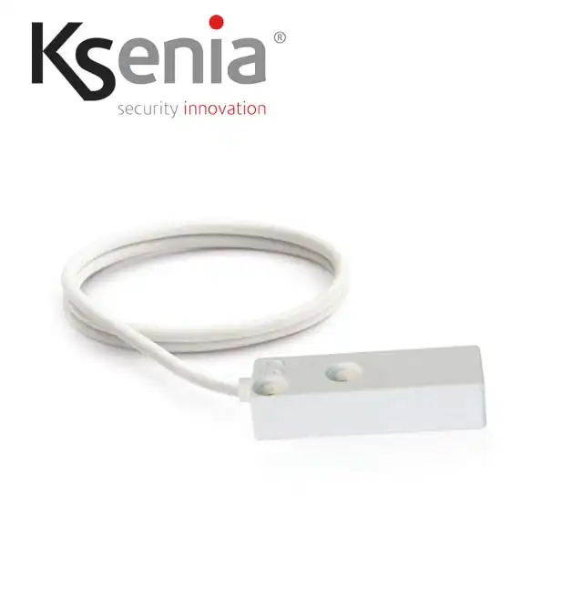Sensore inerziale di rilevazione rottura vetro a vista di colore bianco KSI5CLV-02.00W