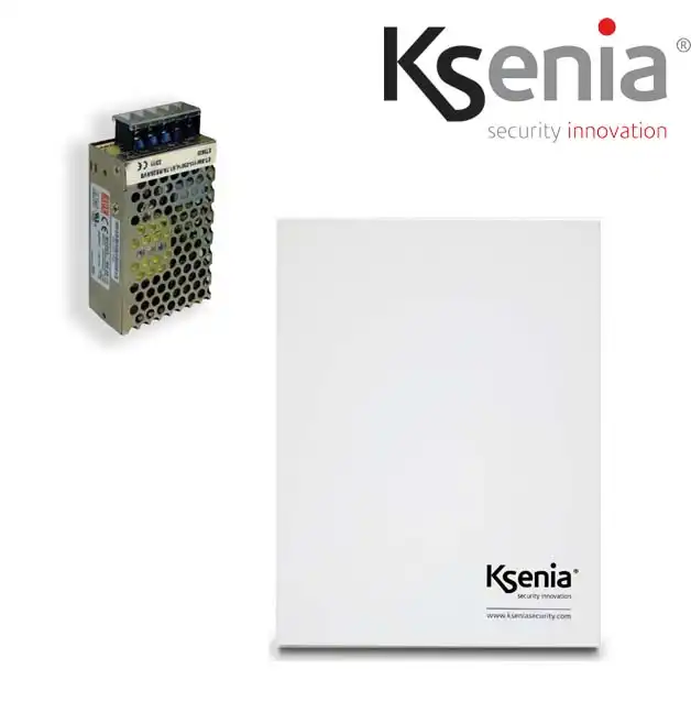 Contenitore metallico bianco Ksenia con  alimentatore switching KSI7402117.010