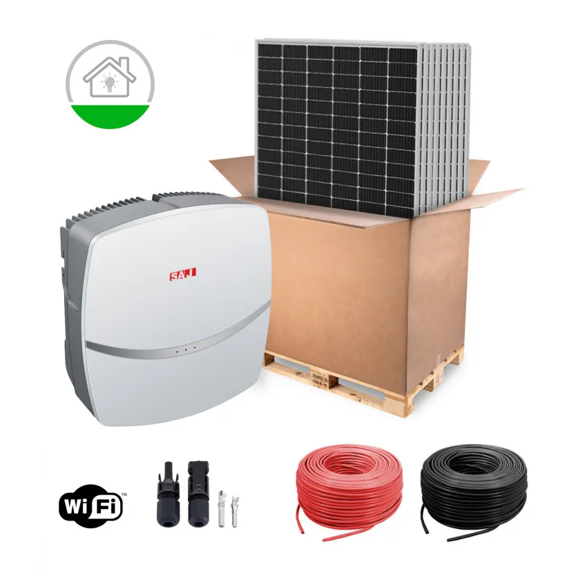 Kit Solare 3-6Kw Ibrido SAJ Residenziale pannelli RISEN