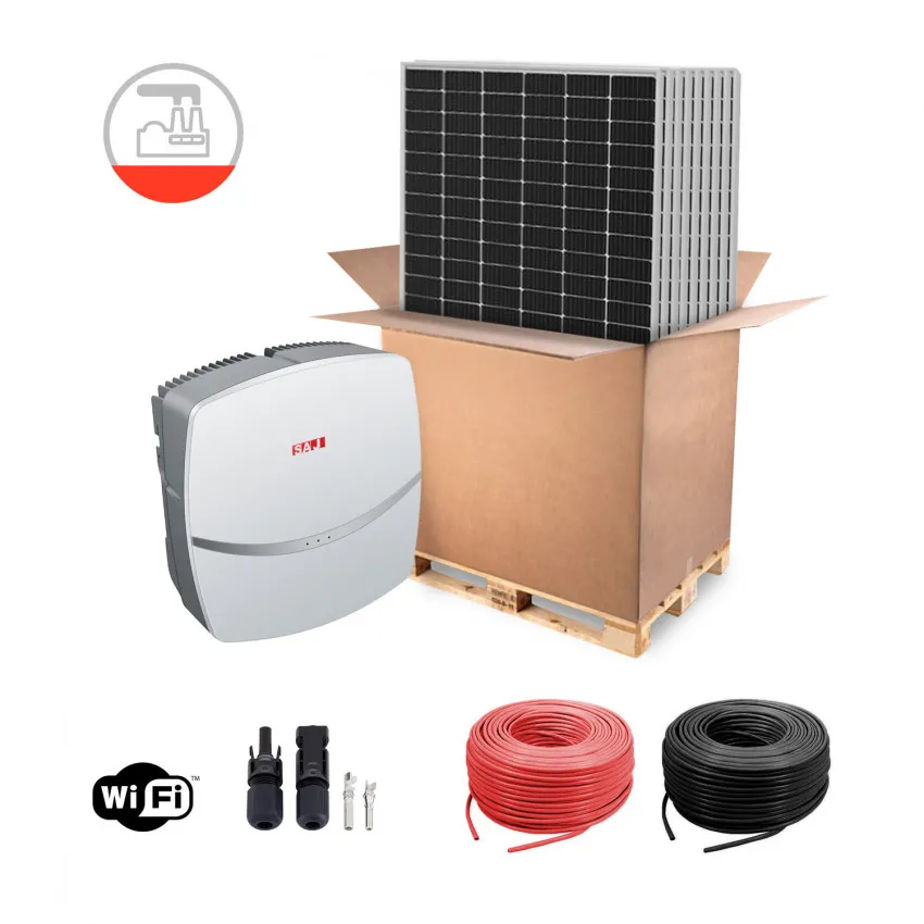 Kit fotovoltaico 10-15kW Autoconsumo SAJ Trifase con Pannelli RISEN